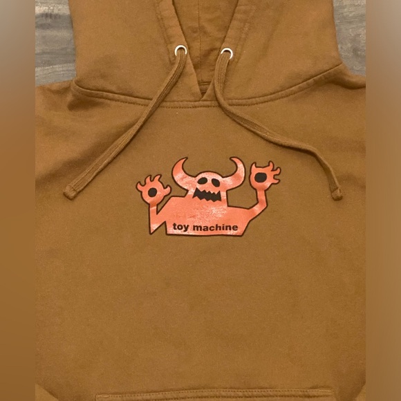 Toy machine hoodie adult small brown hooded sweatshirt skate grunge - Picture 2 of 4